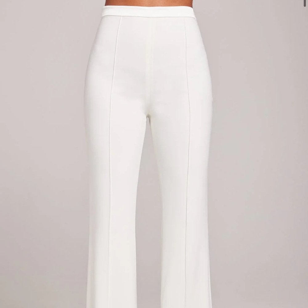 NADINE MERABI Elegant Cream Trousers Size 6